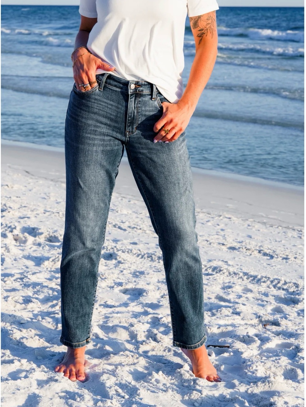 Judy Blue Light Blue Stretch Boyfriend Jeans